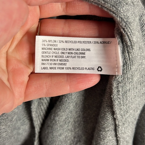 Ava & Viv Grey Cozy Knit V Neck Belted Midi Sweater dress NWOT Sz 3X - Picture 3 of 4